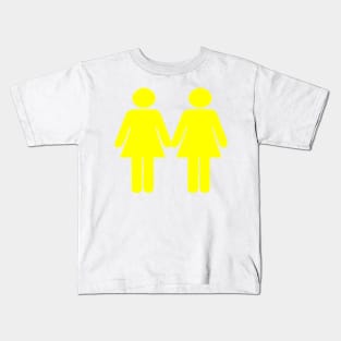 Yellow Paper Doll Art Design, Many Items Kids T-Shirt